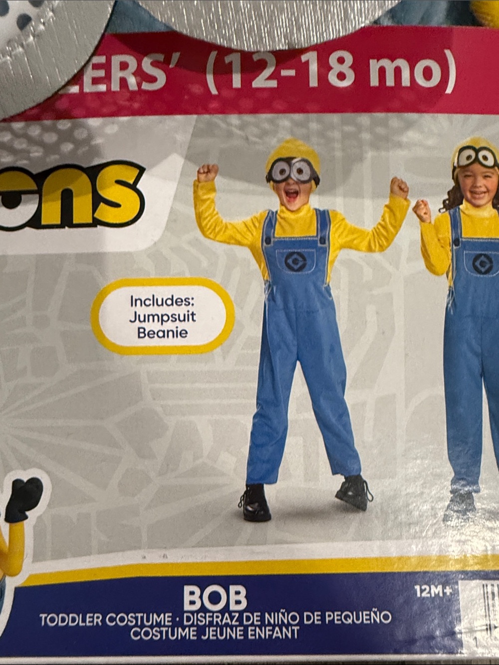 Minions Bob Toddler Costume - Yellow & Blue - Picture 3 of 5